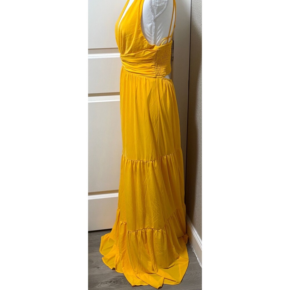 Skylar Rose Marigold tiered maxi dress NWT M - Picture 3 of 8